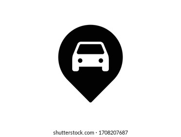Vector de icono de ubicación. Signo de pin, mapa de navegación, GPS, dirección, lugar, brújula, contacto, concepto de búsqueda. Estilo plano para diseño gráfico, logotipo, Web, UI, aplicación móvil
