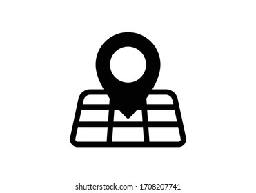 Location icon vector. Pin sign, Navigation map, GPS, direction, place, compass, contact, search concept. Flat style for graphic design, logo, Web, UI, mobile app