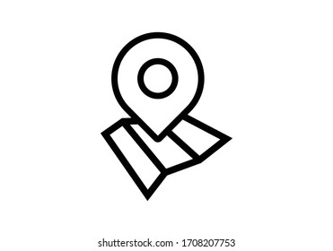 Location icon vector. Pin sign, Navigation map, GPS, direction, place, compass, contact, search concept. Flat style for graphic design, logo, Web, UI, mobile app