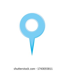 Location icon vector. Pin sign Isolated on white background. Navigation map, gps, direction, place, compass, contact.