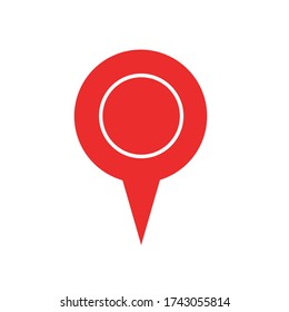 Vector de icono de ubicación. Signo de pines Aislado sobre fondo blanco. Mapa de navegación, gps, dirección, lugar, brújula, contacto.