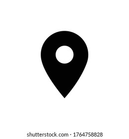 Location icon vector. Pin sign Isolated on white background. Navigation map, direction, place, compass, contact, search concept. Flat style for graphic design, logo, Web, mobile app