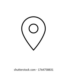 Location icon vector. Pin sign Isolated on white background. Navigation map, direction, place, compass, contact, search concept. Flat style for graphic design, logo, Web, mobile app