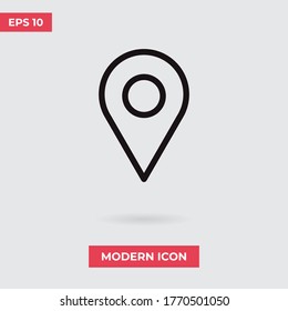 Location icon vector. Pin sign