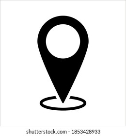 Location icon vector. Pin sign Isolated on white background. Navigation map, gps, direction, place, compass, contact, search concept. color editable