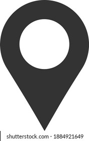 Location icon vector. Pin sign Isolated on white background. Navigation map, gps, direction, place, compass, contact, search concept. Flat style for graphic design, logo, Web, UI, mobile upp, EPS10