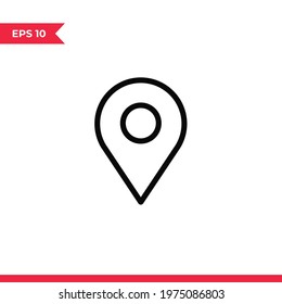Location icon vector. Pin sign