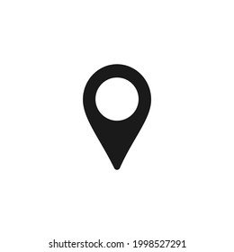 Location icon vector. Pin sign Isolated on white background. Navigation map, gps, direction, place, compass, contact, search concept.