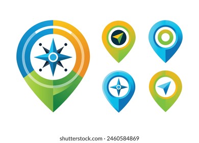 Location icon vector. Pin sign Isolated on white background. Navigation map, gps, direction, place, compass