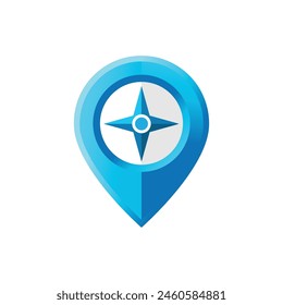 Location icon vector. Pin sign Isolated on white background. Navigation map, gps, direction, place, compass
