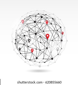 Location icon vector. Pin sign Isolated on white background. Navigation map, gps, direction, place, compass, contact, search concept. Flat style for graphic design, logo, Web, UI, mobile upp, EPS10