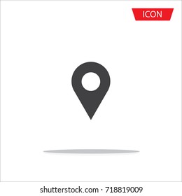 Location icon vector. Pin sign Isolated on white background.