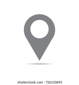 Location icon vector. Pin sign Isolated on white background. Navigation map, gps, direction, place, compass, contact, search concept. Flat style for graphic design, logo, Web, UI, mobile upp, EPS10