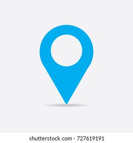 Location icon vector. Pin sign Isolated on white background. Navigation map, gps, direction, place, compass, contact, search concept. Flat style for graphic design, logo, Web, UI, mobile upp, EPS10