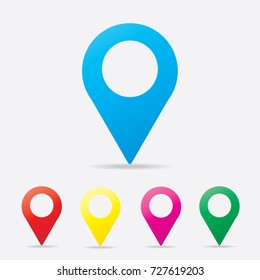 Location icon vector. Pin sign Isolated on white background. Navigation map, gps, direction, place, compass, contact, search concept. Flat style for graphic design, logo, Web, UI, mobile upp, EPS10