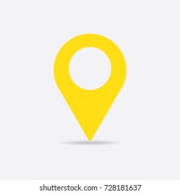 Location icon vector. Pin sign Isolated on white background. Navigation map, gps, direction, place, compass, contact, search concept. Flat style for graphic design, logo, Web, UI, mobile upp, EPS10