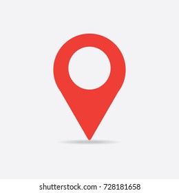 Location icon vector. Pin sign Isolated on white background. Navigation map, gps, direction, place, compass, contact, search concept. Flat style for graphic design, logo, Web, UI, mobile upp, EPS10