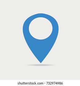 Location icon vector. Pin sign Isolated on white background. Navigation map, gps, direction, place, compass, contact, search concept. Flat style for graphic design, logo, Web, UI, mobile upp, EPS10