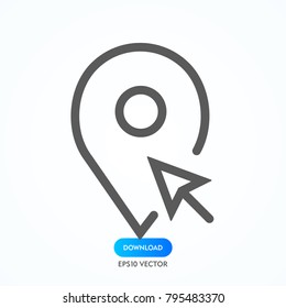 Location icon vector. Pin sign Isolated on white background. Navigation map, gps, direction, place, compass, contact, search concept. Flat style for graphic design, logo, Web, UI, mobile upp, EPS10