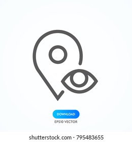 Location icon vector. Pin sign Isolated on white background. Navigation map, gps, direction, place, compass, contact, search concept. Flat style for graphic design, logo, Web, UI, mobile upp, EPS10