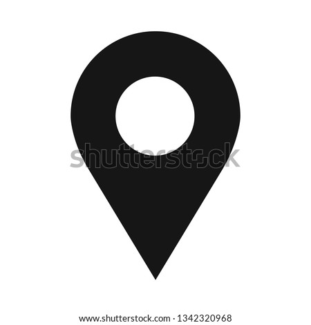 Location icon vector. Pin sign Isolated on white background. Navigation map, gps, direction, place, compass, contact, search concept. Flat style for graphic design, logo, Web, UI, mobile upp, EPS10.