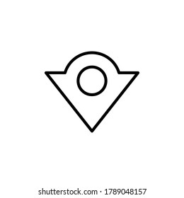 Location icon vector. Pin symbol on white background. Editable