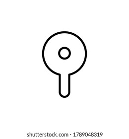 Location icon vector. Pin symbol on white background. Editable