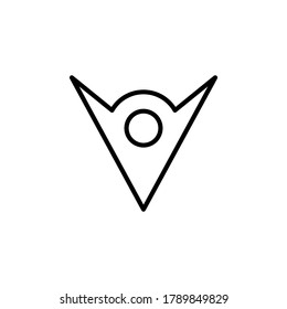 Location icon vector. Pin symbol on white background. Editable