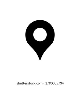 Location icon vector. Pin symbol illustration on white background.