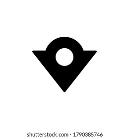 Location icon vector. Pin symbol illustration on white background.