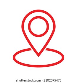 Location icon vector. Pin icon symbol illustration on white background