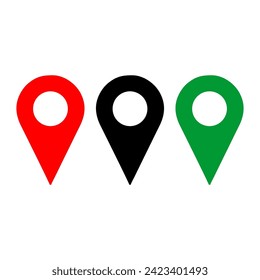 Location icon vector. Search Map location. Pins sign location icon.
