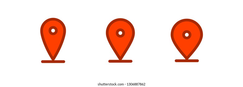 Location icon vector set