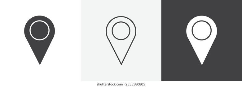 Location icon vector set for ui designs