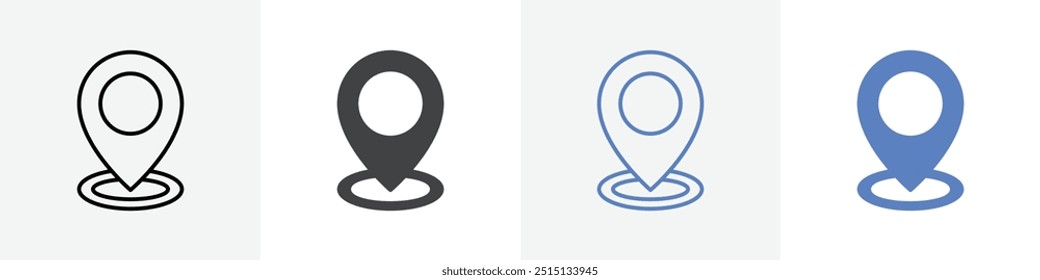 location icon vector set use for web ui or app
