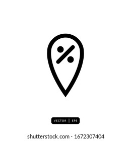Vektorillustration des Standortsymbols - Zeichen oder Symbol