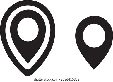 location icon vector silhouette illustration