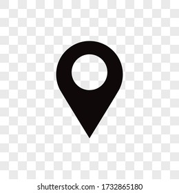 Location icon vector. Simple filled location sign