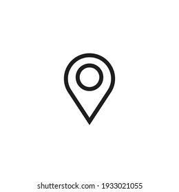 Location icon vector. Simple pin sign