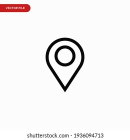 Location Icon Vector. Simple Pin Sign