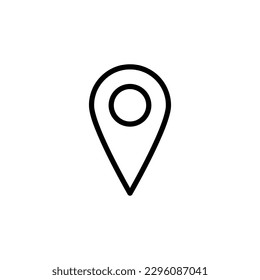 Location icon vector. Simple pin sign illustration on white background..eps