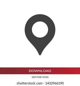 Location icon vector. Simple location sign in modern design style for web site and mobile app. EPS10