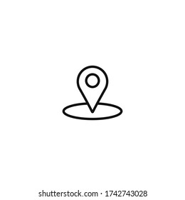 Vector de icono de ubicación. Firma de ubicación simple
