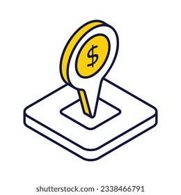 Icono de ubicación de la ilustración de material vectorial.