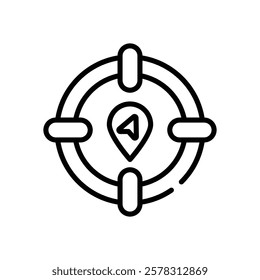 Location icon vector stock illustration
