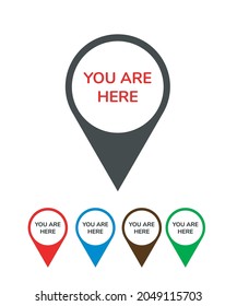 location icon vector . you are here map icon .illustrator design 