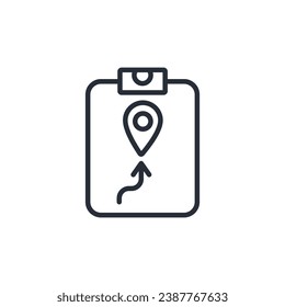 location icon. vector.Editable stroke.linear style sign for use web design,logo.Symbol illustration.