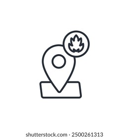 Location icon. vector.Editable stroke.linear style sign for use web design,logo.Symbol illustration.