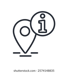 location icon. vector.Editable stroke.linear style sign for use web design,logo.Symbol illustration.