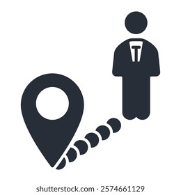 location icon. vector.Editable stroke.linear style sign for use web design,logo.Symbol illustration.